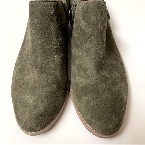 JACK ROGERS Sadie Suede Booties Olive 7.5 - Picture 3 of 6